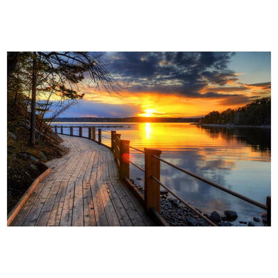 

5D DIY Full Drill Diamond Painting Sunset River Cross Stitch Embroidery Kit