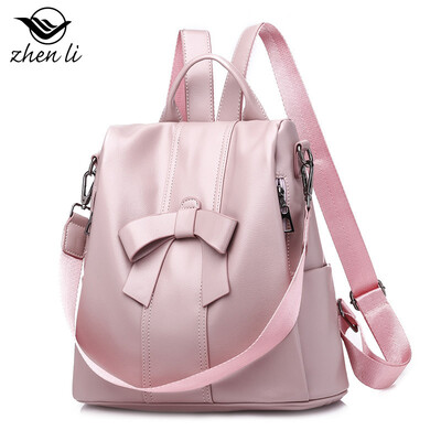 

New fashion popular bag shoulder bag female sweet lady PU backpack bow bag