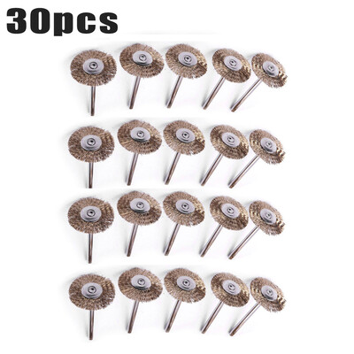 

30pcsset Mini Messing Radbürsten Reinigung Entstaubung Von Holz Stein Metall
