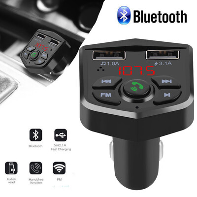 

〖Follure〗Wireless Bluetooth Handsfree Car Kit FM Transmitter MP3 Player Dual USB Charger