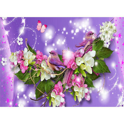 

5D DIY Full Drill Diamond Painting Flowers Bird Cross Stitch Embroidery Kit