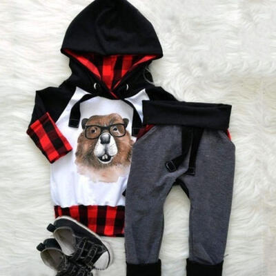 

Cotton Toddler Baby Girl Boy Clothes Hoodies Jumpsuit Romper Trousers Outfit