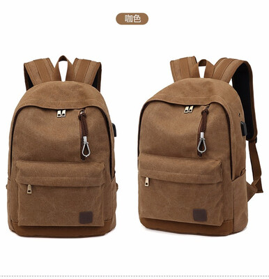 

Canvas Men Backpack Large Capacity Backpack School Bags for Teenagers Laptop Backpack USB Charging Rucksack Male Mochila