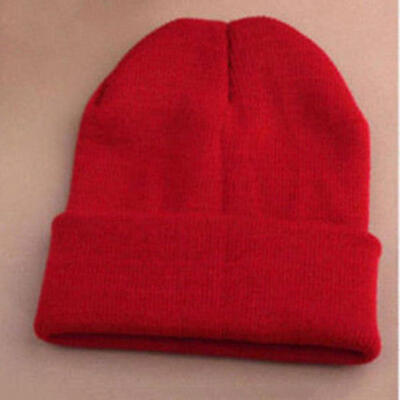 

Fashion Men\s Women Solid Color Beanie Knitted Hip-Hop Winter Warm Dance Hat