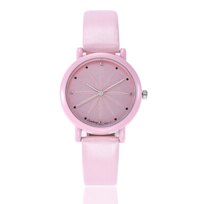

New student ladies belt watch with diamond jelly color