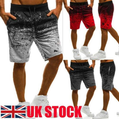 

UK Mens Plain Casual Summer Elasticated Walking Camouflage Shorts Big Size