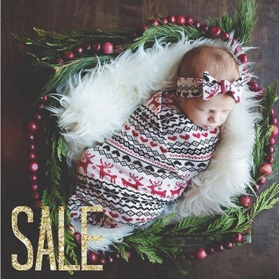 

Xmas Set Soft Cute Baby Infant Swaddle Wrap Blanket Sleeping Bag For 0-3 Months