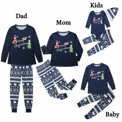 

Christmas Family Matching Pajamas Set Parents Kids Tops Pants Homewear Sleepwear
