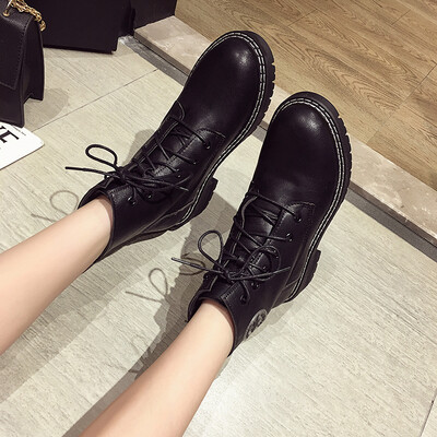 

European&American retro-Martin boots England style new autumn high-quality high-quality locomotive college wind street