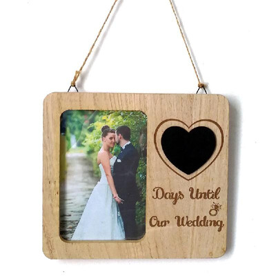 

Distressed Wooden Picture Frame Solid Wood Rustic Wall Hanging Decoration Photo Frame Engagement Anniversary Gifts 46"