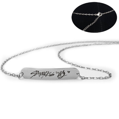 

Kpop Straykids Stray Kids Pendant Necklace Fashion Jewelry Silver Titanium Chain Necklaces & Pendants Highlight Your Collarbone