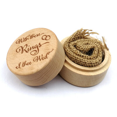 

New Hot 18 Styles Personalized Rustic Wedding Wood Ring Box Holder Custom Wedding Ring Bearer Gift Box Decoration Holder
