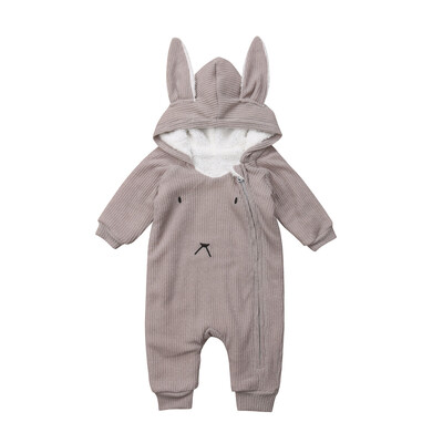 

Newborn Baby Boys Girls Rabbit Ears Hooded Romper Jumpsuit Outfits Set werw