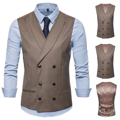 

Toponeto Mens Fashion Business Casual Wedding Waistcoat Tops Vest Jacket Top Coat