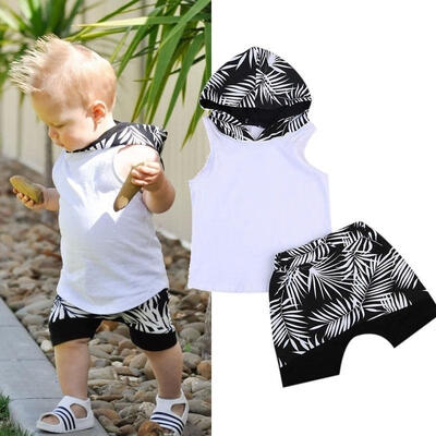 

Newborn Kids Baby Boys Clothes Hoodie T-shirt Tops Shorts Pants Outfits Set AA
