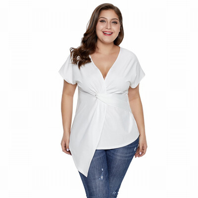 

T-shirt womens V-neck short-sleeved top