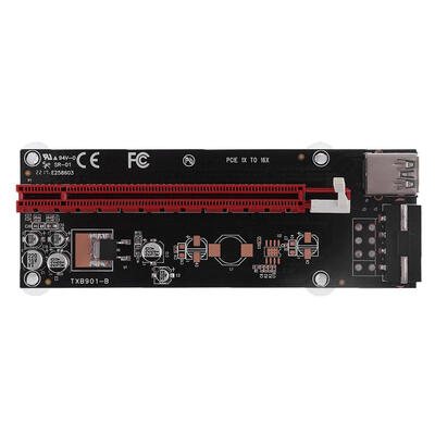 

PCI-E Express 1x to 16x Extender Riser Card 4Pin USB30 Cable for BTC Miner