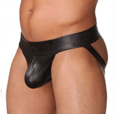 

MENS PU FAUX LEATHER BACKLESS JOCKSTRAP SEXY KNICKERS UNDERWEAR BRIEFS PANTS