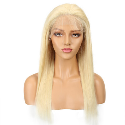 

Noble 613 Blonde 13x4 Lace Front Wig With Baby Hair Remy Brazilian Straight Human Hair 613 Frontal Wigs 14-18 Inch 150 Density