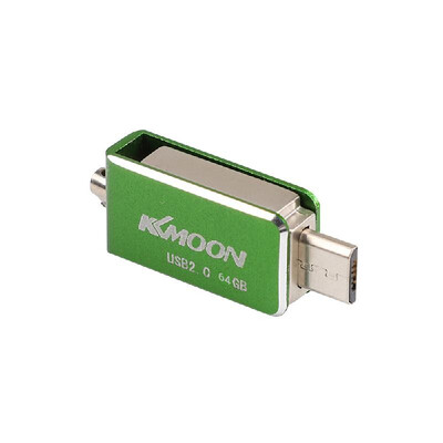 

KKMOON USB 20 OTG Pen Drive Rotatable Flash Drive 16GB 32GB 64GB External Storage Pendrive Memory Dual Plug USB Stick U Disk