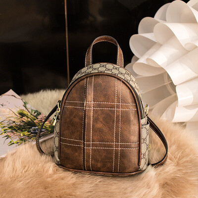 

Backpack female Korean version 2019 new leather casual backpack fashion wild college wind mini bag