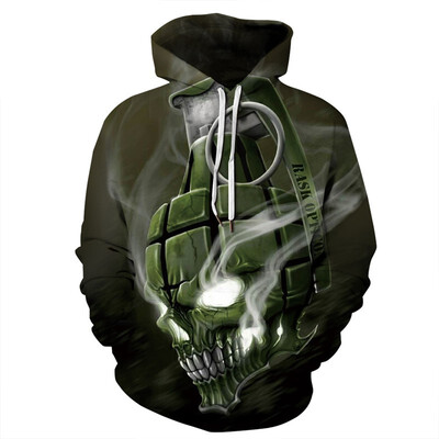 

New Fashion Eagle Hoodies Men Thin 3d Sweatshirts With Hat Print Euramerican Funny Hooded Hoodies Plus Size