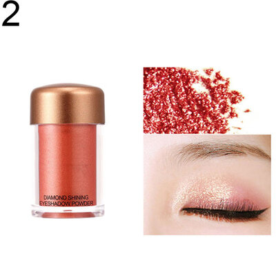 

12 Colors Shiny Eyeshadow Powder Glitter Pigment Makeup Brightening Highlighter