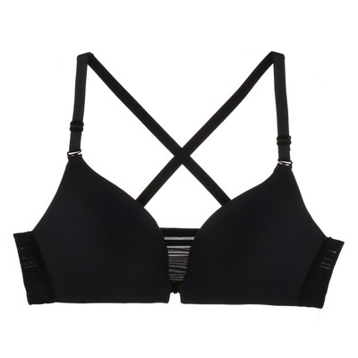 

Fashion Bra Seamless Sexy Front Button Bra Girls Push Up Underwear Female Solid Color wire Free Bra