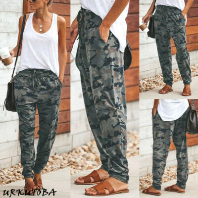 

Women Camouflage Camo Work Cargo Casual Pants Military Army Leggings Trousers