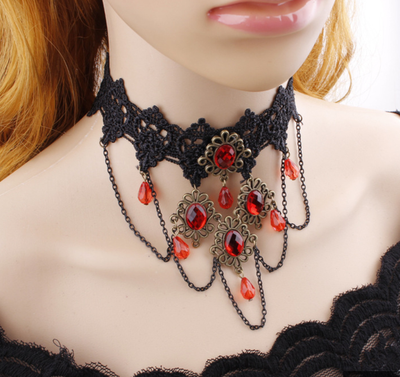 

Vintage Sexy Collares Punk Tattoo Lace Chokers Necklaces For Women party Gothic Velvet Chocker Necklace Collier Femme