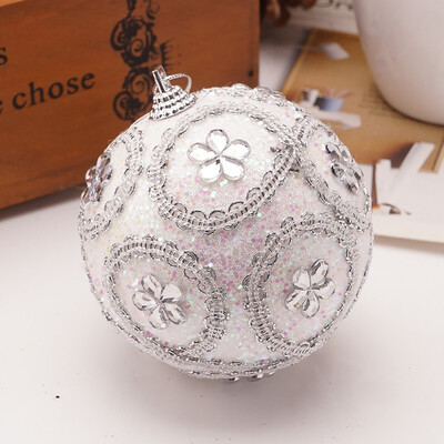 

Siaonvr Christmas Rhinestone Glitter Baubles Ball Xmas Tree Ornament Decoration 8CM