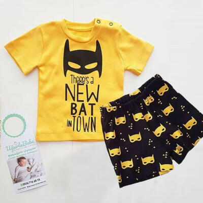 

Newborn Kids Baby Boy Tops T-shirt Short Pants 2Pcs Outfit Set Clothes 0-3Years
