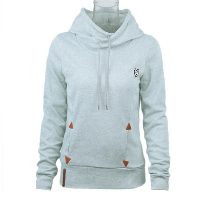

New Fashion Women Hoodie Sweatshirts Self-tie Pockets Pullover Hooded Loose Tops