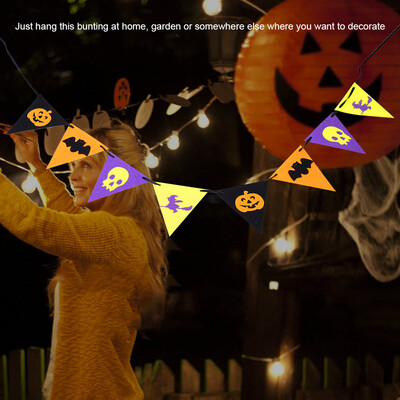 

Greensen Non-woven Funny Flags Bunting for Halloween Party Pub Festival Celebration Decoration Ornament