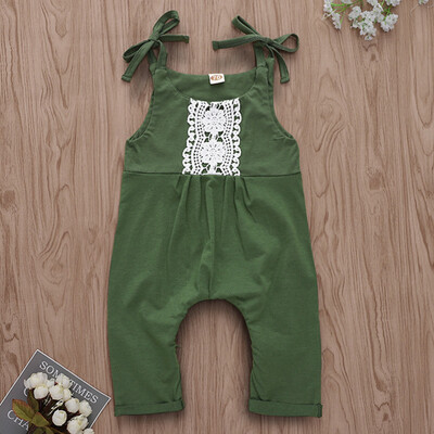 

Toddler Infant Baby Girl SLeeveless Solid Floral Jumpsuit Romper Outfits Clothes