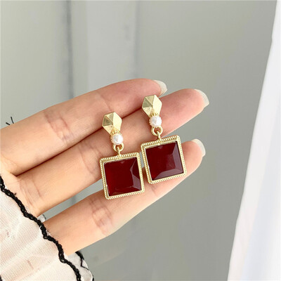 

2019 new brand design black drop oil earings fashion jewelry earrings generous simple fashion gifts Korean earrings for women