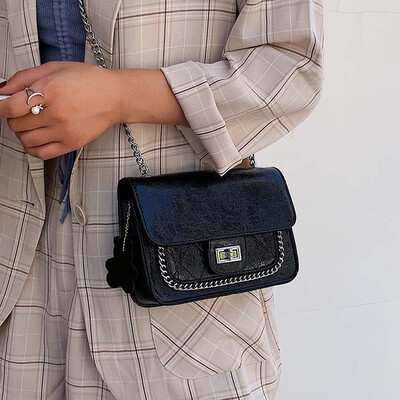 

Womens bag 2019 new tide wild gas chain small square bag summer small fresh ins net red shoulder Messenger bag