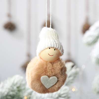 

Siaonvr Christmas Plush Ball Pendant Cute Mini Snowman Hanging Pompom Doll Pendant