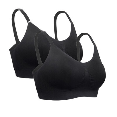 

iLoveSIA Nursing Bra Breathable Anti-Hit Hammer Full Cup No Trace Breastfeeding Bra-2P-70465636