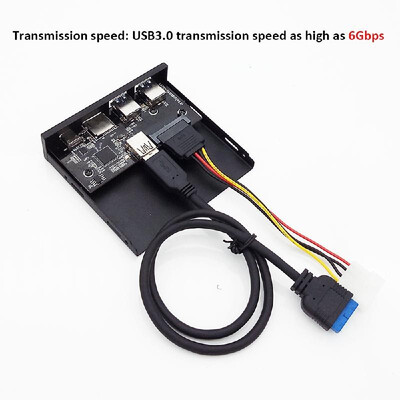 

33S50-RTK Card Reader Media Type-C Dual USB 30 Port Hub Dashboard PC Front Panel with USB Power Cable