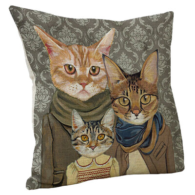 

〖Follure〗Cute Cat Sofa Bed Home Decoration Festival Pillow Case Cushion Cover