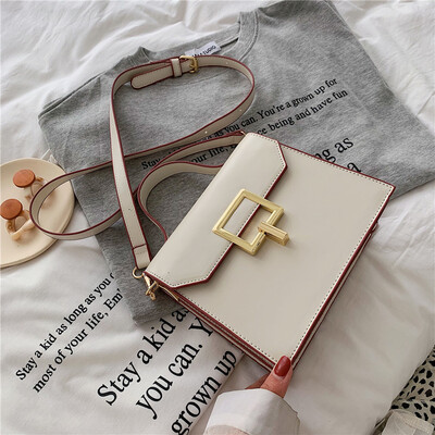 

Texture retro bag ins advanced foreign gas bag new 2019 simple small square bag single shoulder oblique satchel bag