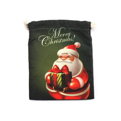 

Christmas Drawstring Gift Bags Reusable Fabric Candy Bag Santa Claus Present Treat Bags Christmas supplies