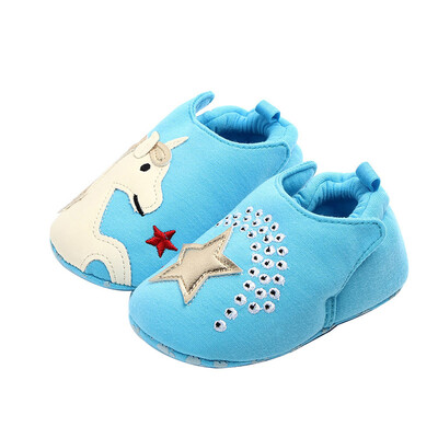 

Newborn First Walkers Baby Girl Boy Shoes Cotton Cartoon Print Soft Soled Non-slip Footwear Baby Shoes Christmas Gift