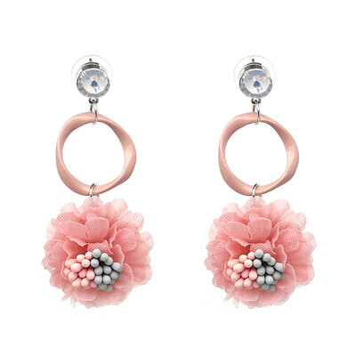 

JURAN 2019 New Arrival Cute Sweety Jewelry Fahion Earring Lace Flower Dangle Earrings For Women Bijoux Factory Price J50133