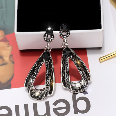

2019 latest design brand creative drop inlaid zircon earrings generous minimalist earrings gifts for women