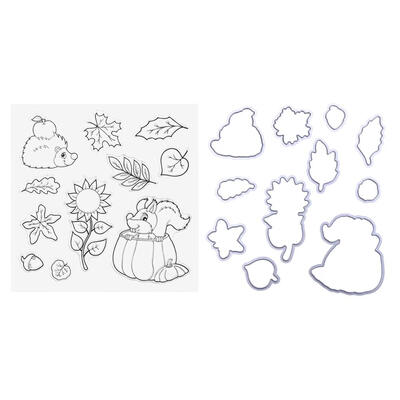 

12pcsSet Squirrel Cutting Dies Clear Stamper DIY Scrapbook Emboss Stencils