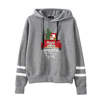 

Christmas Women Christmas Tree Gift Letter Print Hoodie