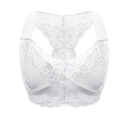 

Toponeto New Women Plus Size Vest Crop Wire Free Bra Lingerie Sexy V-Neck Underwear -3XL