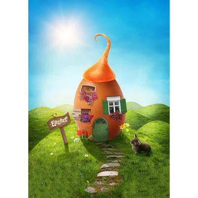 

Easter Theme Digital Printed Photographic Background Cloth Studio Backdrops